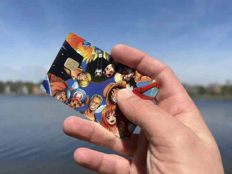 Anime Crew Group Aesthetic Credit/Debit Card Skin | Glossy Finish, Credit Card Sticker & Debit Card Sticker, Made in USA, High Quality Sticker