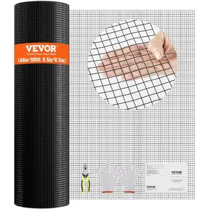VEVOR Hardware Cloth, 36''x 100' 1/2inch Galvanized Wire Mesh Roll, 19 Gauge Chicken Wire Fencing Roll, Vinyl Coating Metal Wire Mesh for Chicken Coop Barrier, Rabbit Snake Fences, Poultry EnclosuresVEVOR Super Brand Day