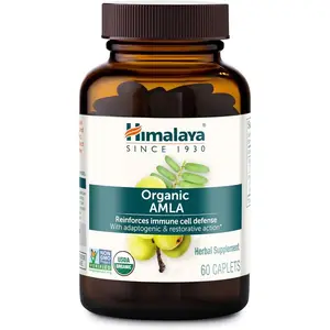 Organic Amla Herbal Supplement, 600mg, 60 Caplets, USDA Organic, Vegan, Non GMO, Gluten Free, Adaptogen and Antioxidant, Supports Immune Health