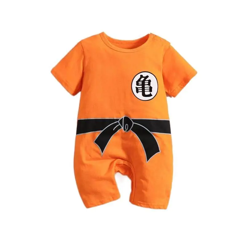 Baby Boy Romper 0-2Y, Soft Breathable Child-Size Character-Themed Boys' Jumpsuits, Snap Closures, Summer Outdoor Wear, Child-Size Boys' Jumpsuits