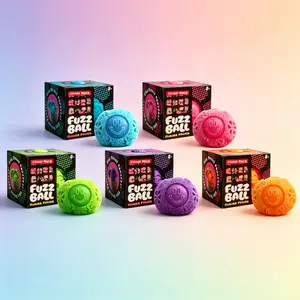 Viral Velvet Fuzzy Stress Squeeze Ball Portable Pocket Fidget Toy Slow Rebound Dough Squishy Sensory Toy Relieve Anxiety Improve Focus Kids Teens Adults Safe Non-Toxic Party Prize Desk Toy