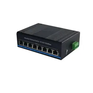 Gigabit and 100Mbps Ethernet Switch Splitter for Monitoring Network, Rail-Mounted Multi-Port