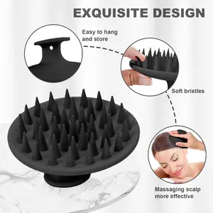 SleekHush Silicone Scalp Massager Shampoo Brush  Hair & Head Care Cleansing Brush