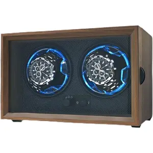 Automatic Watch Winder for Men and Women, Dual Watch Winder with Quiet , 4 Rotation Mode Settings,  Grain Case with Glass Door, Ideal  for Him/Her
