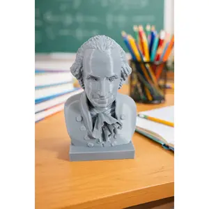 George Washington Bust Statue - 3D Printed Sculpture for Art Craft Painting, 5"x3", Home Decor, Room Decor