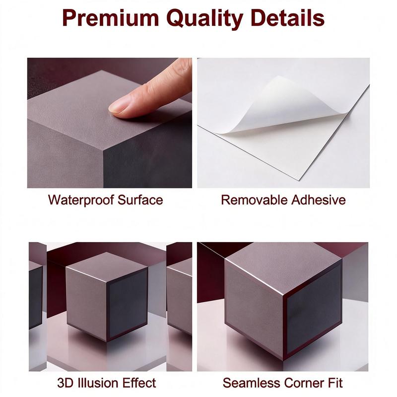 3D Optical Illusion Corner Wall Decal Realistic Design for Living Rooms & Bedrooms Easy Installation Versatile Use Enhance Space Aesthetic