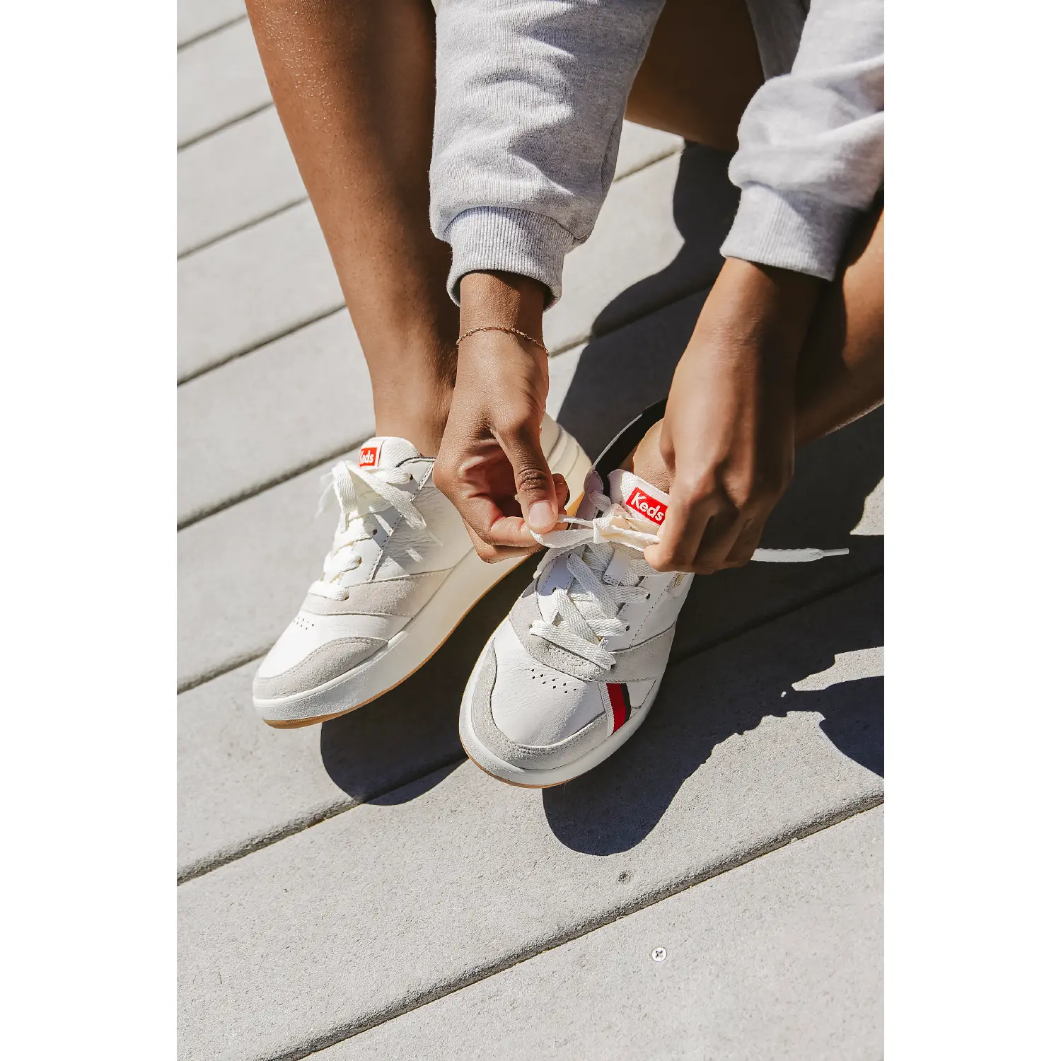 Recreational Habits x Keds Court Sneaker In Red, White, and Blue