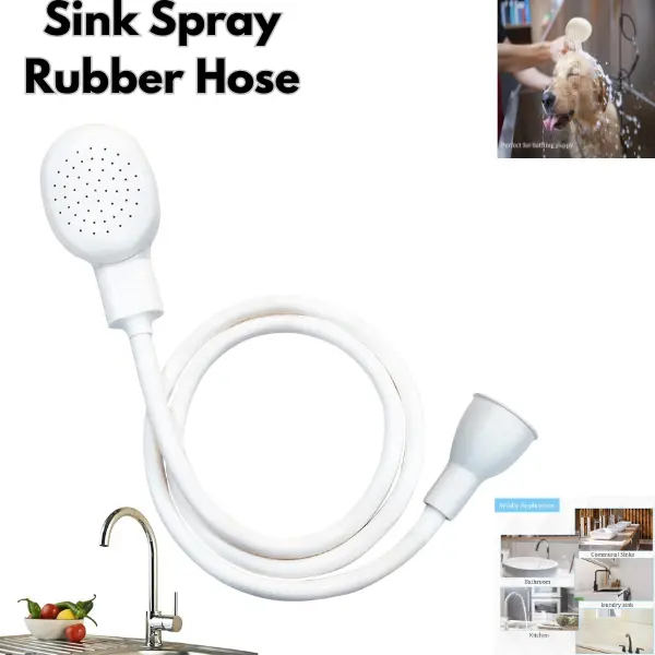No-Install Tub Faucet Sprayer with Hose | Sink Hose Attachment for Faucet | Portable Faucet Sprayer for Hair Washing, Baby Bath, Pet Grooming & Kitchen Vegetable Rinsing