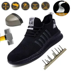 Outdoor Men's and Women's Work Steel Toe Safety Shoes Comfortable and Breathable Safety Boots
