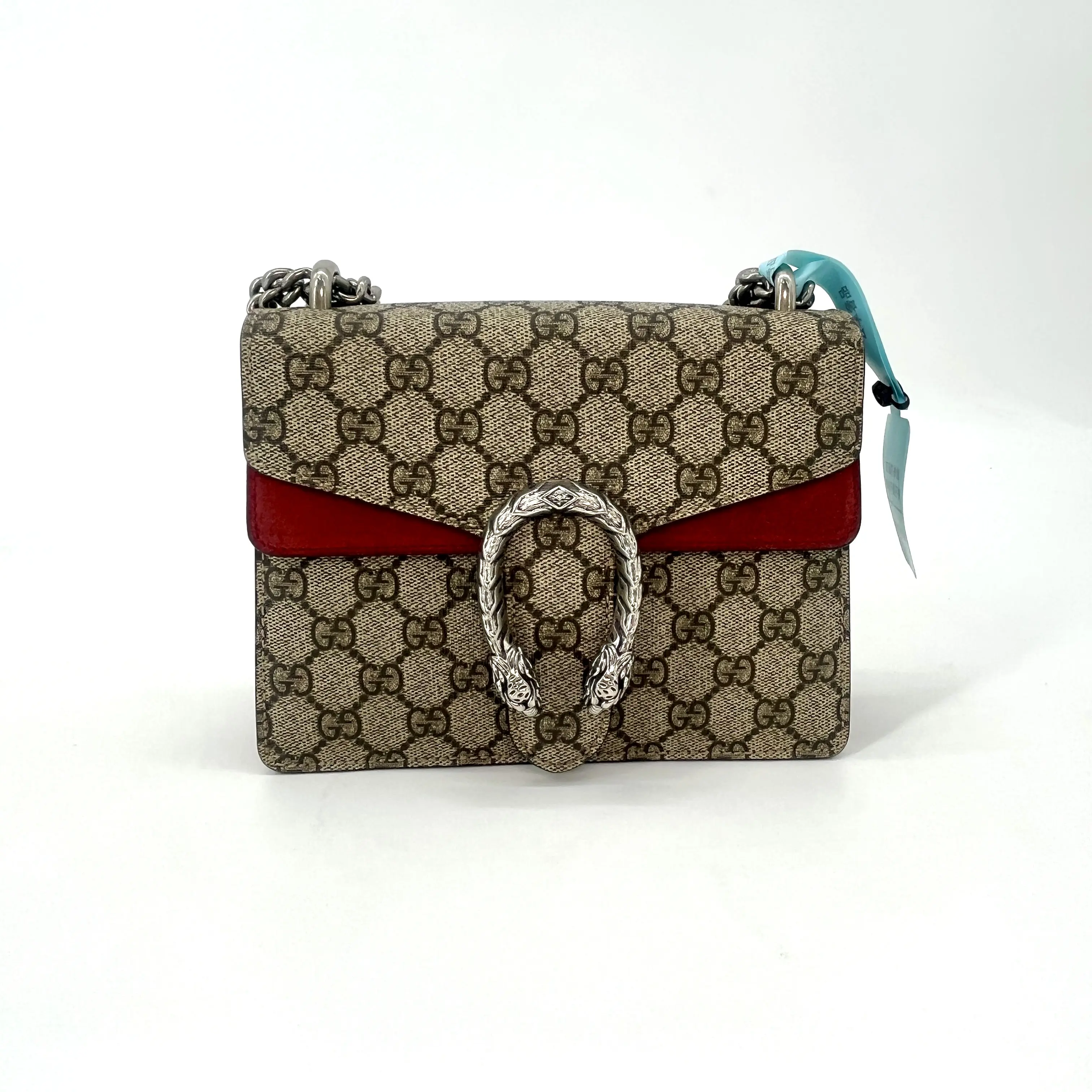 Pre-owned GUCCI Monogram Shoulder bags Dionysus GG Supreme Small Red Crossbody Bag