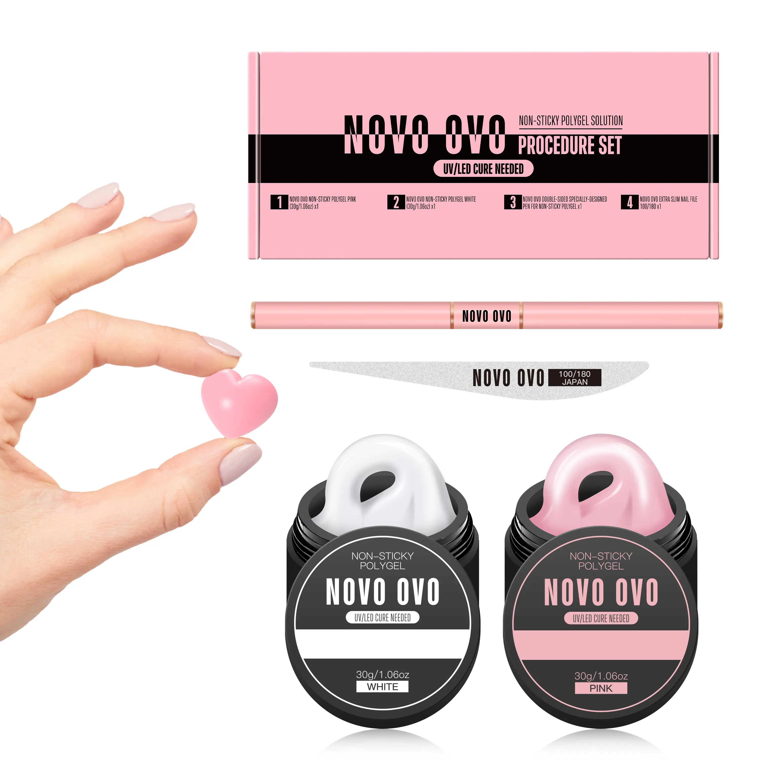Non-sticky Polygel Solution Procedure Set
