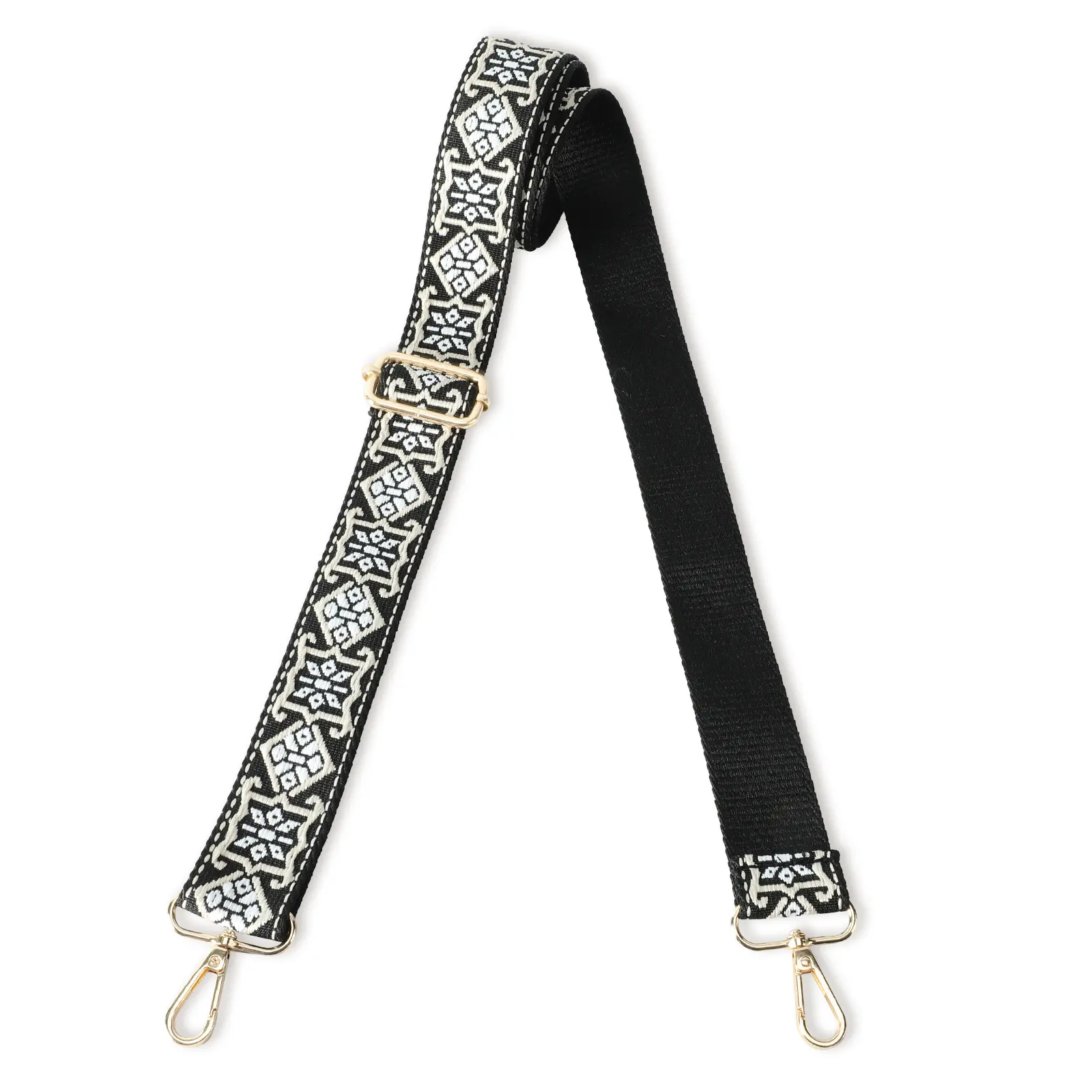 black & White Geometry(golden Buckle)