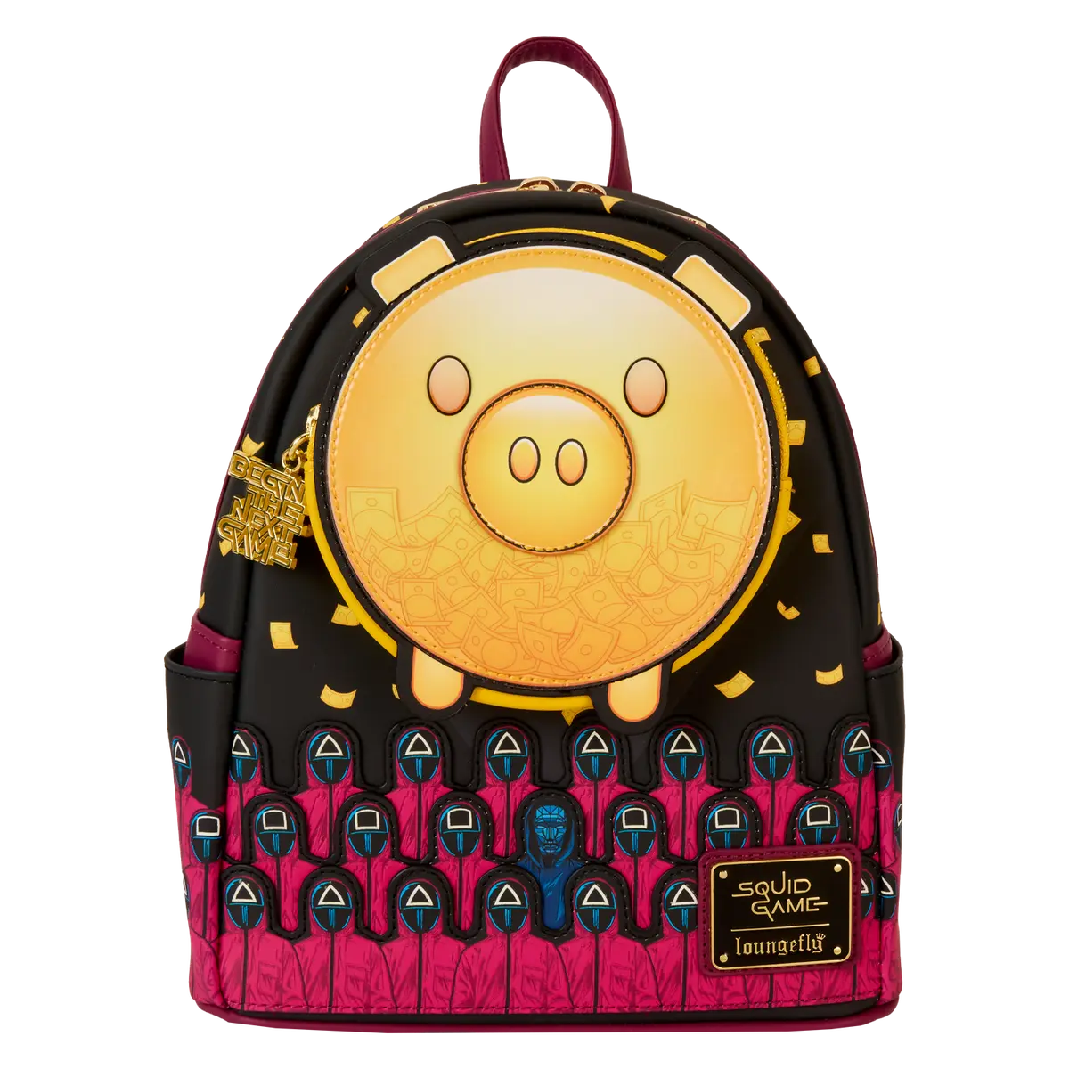 Squid Game Piggy Bank Masked Men Glow Mini Backpack Squid Game Piggy Bank Masked Men Glow Mini Backpack