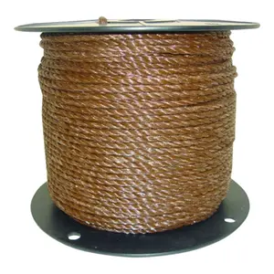 212 MAIN Field Guardian Brown Polyrope - 0.25 in, Low Visibility, UV Stabilized Dog & Cat Training Aid