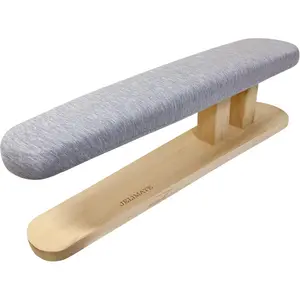 Portable Tabletop Ironing Board with Wooden Base for Tailor Household Laundry Rooms Ironing Station with Sleeve Design Ironing Mat