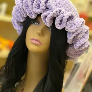Crochet Ruffle Hat