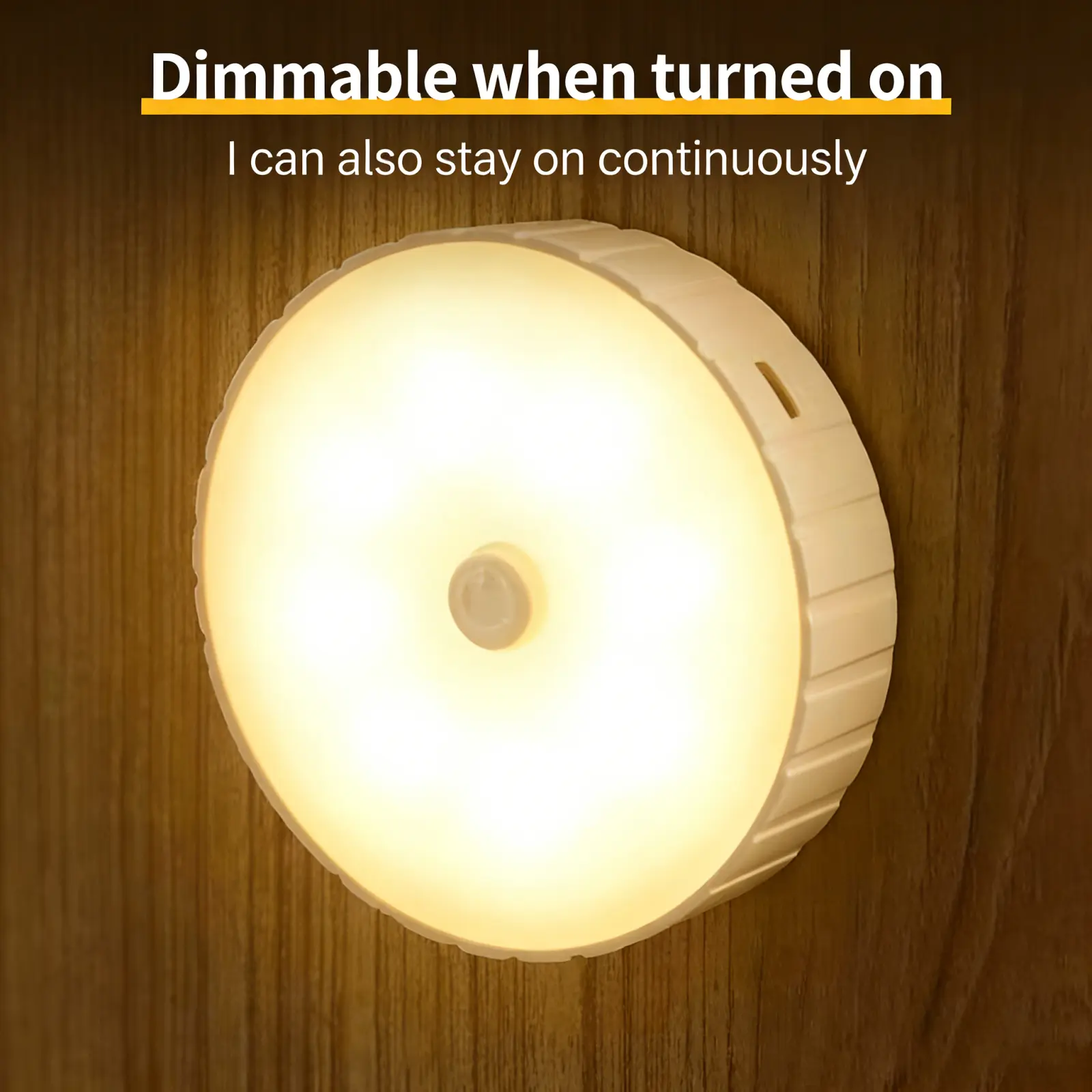 USB Rechargeable LED Night Light, Motion-Sensor LED Night Light, Dimmable Night Lightfor Bedroom, Staircase, Wardrobe, IndoorLighting