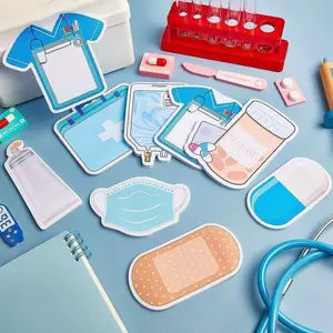 Set of 8 Blue Medical-Themed Sticky Notes, Creative High-Quality Paper, Ideal for Doctors Office and Student Use, Reusable and Tearable Design
