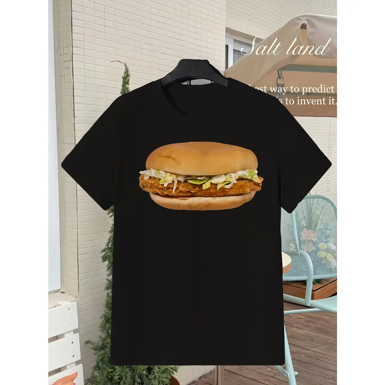 Classic Men's T-Shirt with Vintage Food Graphic - Soft Regular Fit Round Neck Top, Breathable All Seasons Casual Clothes, Tops, Garment, Customized, Shortsleeve, Menswear