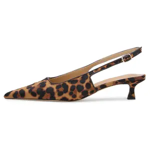 Women Slingback Kitten Heels Pointed Toe Pumps Low Heel Formal Dress Party Shoes Sling Back Heels