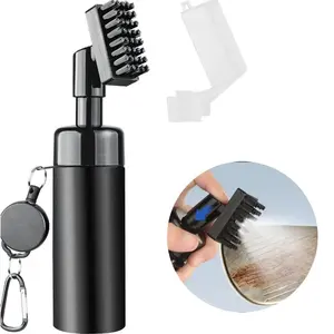 Golf Club Cleaner Brush with Water Spray Bottle, 2 in 1 Golf Water Brush, 1 Count Portable Golf Club Cleaning Tool, Professional Golf Accessories for Home & Outdoor