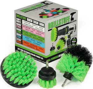 Drillstuff Lime Green Kitchen Cleaning power brush kit
