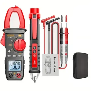 Multifunctional Digital Clamp Meter for Ac Dc Current Voltage Measurement, Professional Temperature Capacitance Resistance Tester, Car Circuit Tester, Automotive Circuit Tester