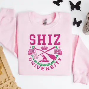 SHIZ UNIVERSITY Cute Wicked Musical Sweatshirt, Shiz Sweatshirt Hoodie Embroidered Wickeds Movie ,Wicked Shirt, Wizard Shiz University Shirt, Best Wickeds Merch Movie Lover Gift
