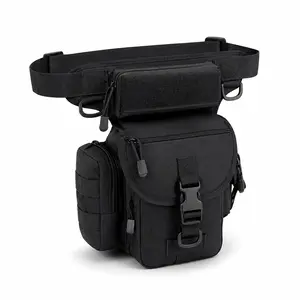Trendy New Multi-Functional Tactical Style Drop Leg Bag for Men, Heavy-Duty Waterproof Thigh Pack, Adjustable Motorcycle Riding Cycling Waist Fanny Pack, Rugged Outdoor Hiking Camping Multi-Pocket Utility Belt Pouch Gift for Him