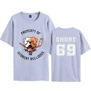 Leveorch Shoresy 69 Sudbury Blueberry Bulldogs Short Sleeve Hip Hop T - shirt for Men and Women in Streetwear