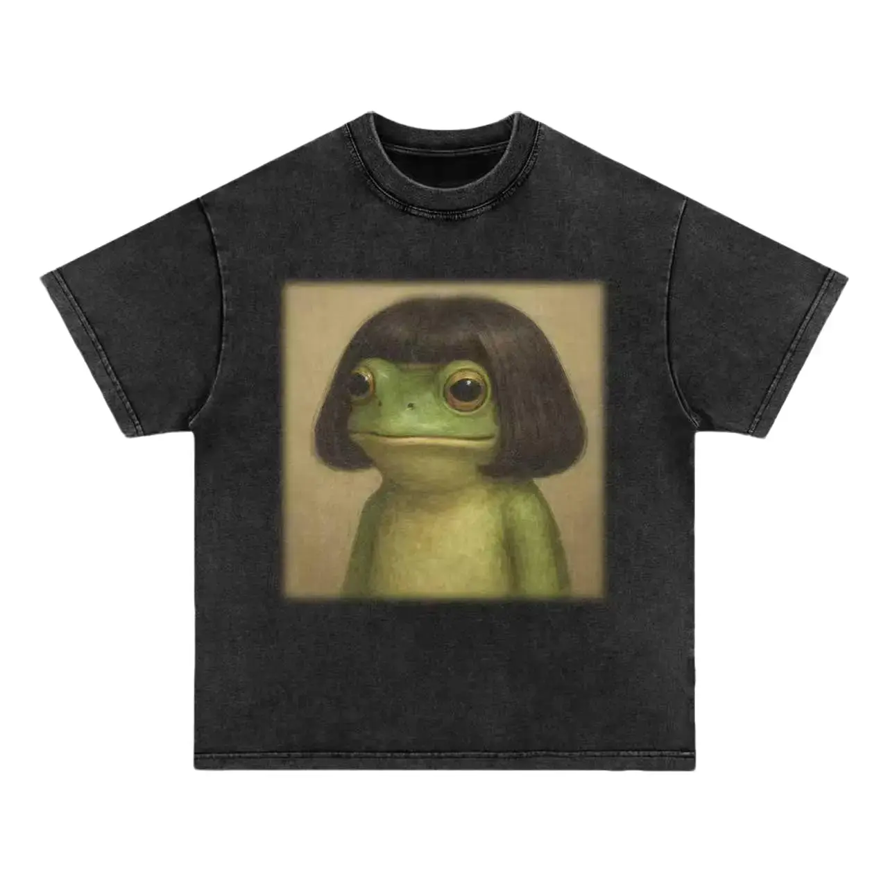 Funny Frog Oversized T-Shirt, Retro Funny Vintage Graphic Tee, Unisex Meme Cringe Funny Dumb Shirt, Menswear Womenswear Streetwear, Cotton Print   women's graphic tees