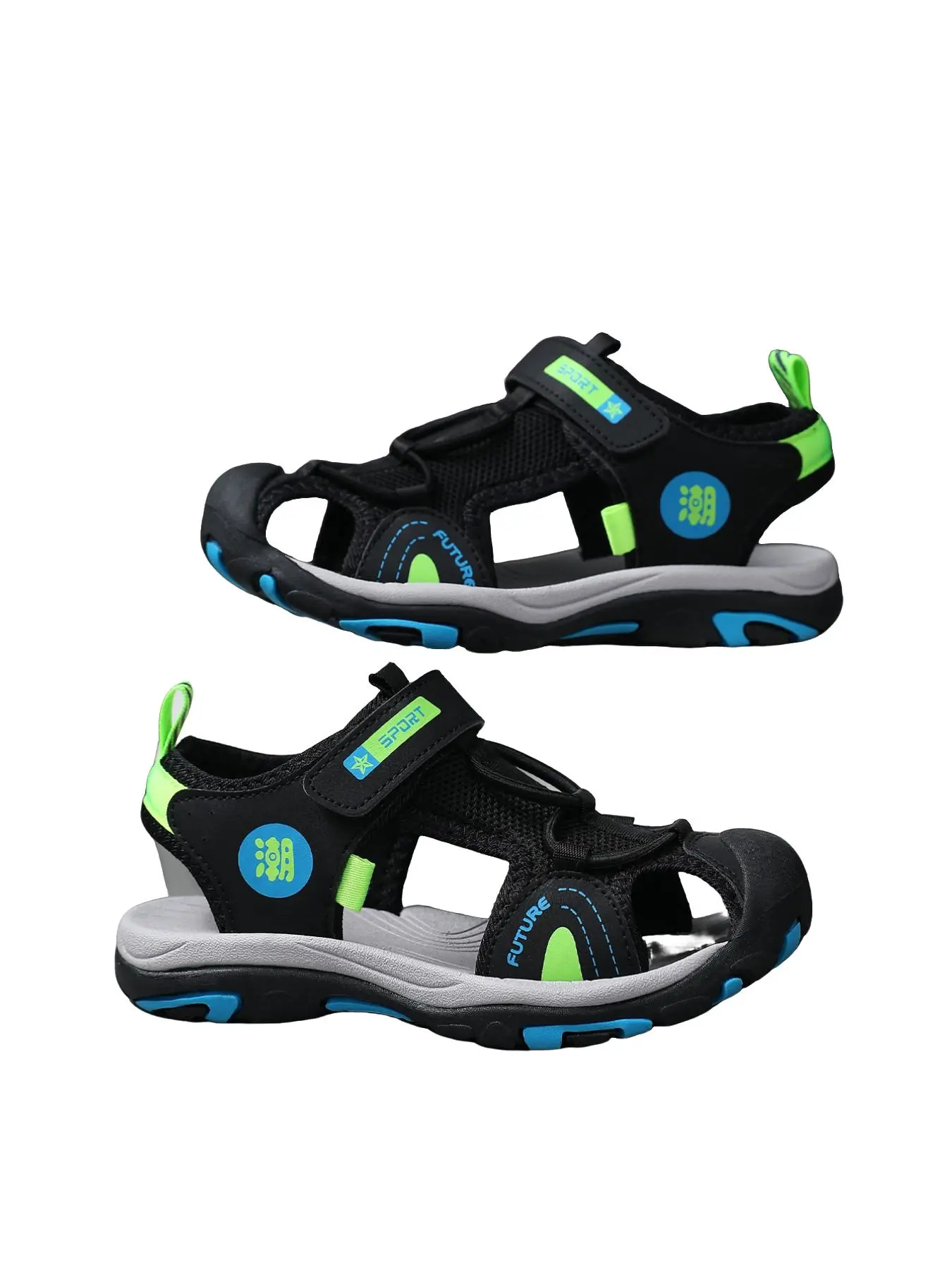Lightweight Comfortable Flat Rubber Sandals, Kid Sandals, Fashion Versatile Head-Protective Design, Suitable for Boys Girls Daily Casual Outdoor Activities
