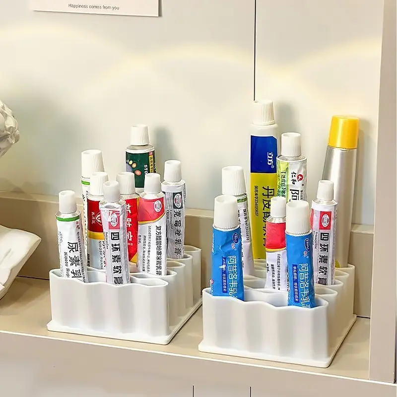 Small Ointment Organizer Stand Multi-Purpose Storage Rack for Medicine Tubes Makeup & Desk Essentials Compact & Durable