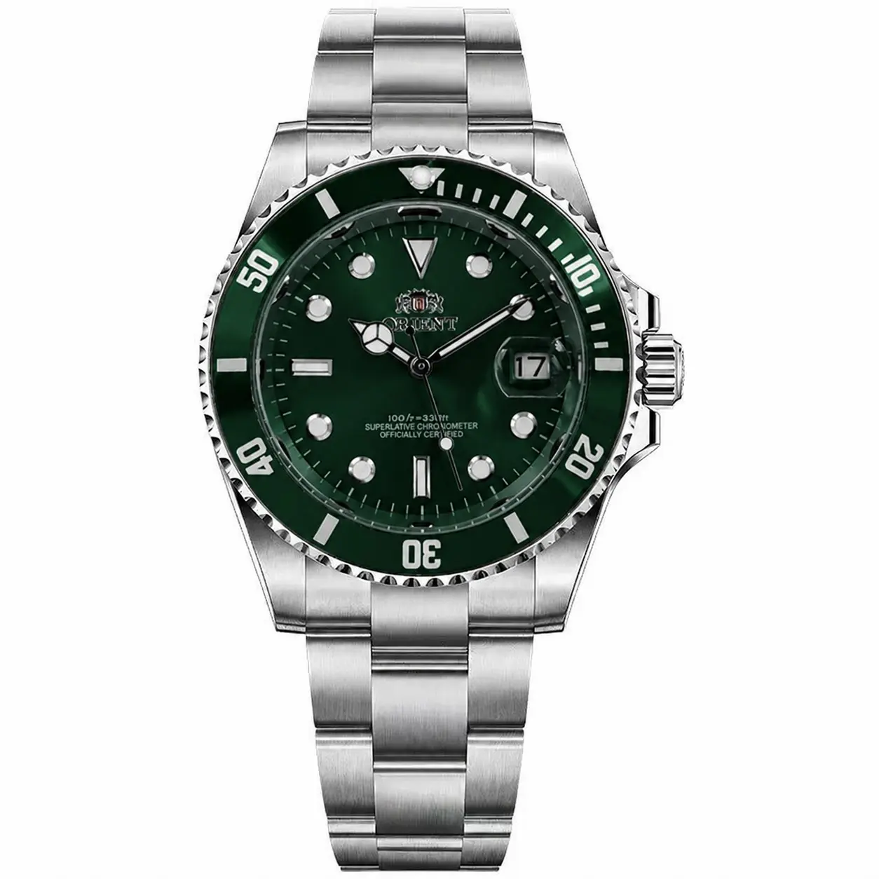 Men Automatic Dive Watch,100M Water Resistant,Rotating Bezel,Date Window,Luminous Indices,Chronometer Certified,Stainless Steel Bracelet,Classic Sports Diving Mechanical Wrist Watch for Men