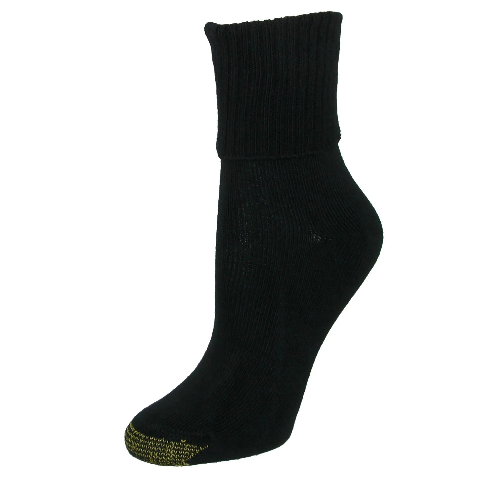 Women's Gold Toe Turn Cuff Bermuda Socks - 3-Pair Pack, Low Cut, Breathable Fabric, Multiple Fit Options, Ideal for Casual Wear