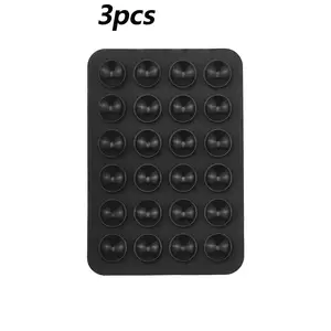 3pcs Silicone Phone Suction Cups with 24 Adhesive Pads, Easy to Clean, Enhanced Grip, Suitable for Various Surfaces