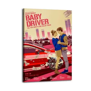 Baby Driver Canvas Aesthetic For The Bedroom Wall Sitting Room Dormitory Wall Office Wall Poster Decorative Painting Canvas Wall