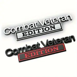 Combat Veteran Edition Badge Sticker – Veterans Day Gifts, Vehicle Exterior Decoration,Universal Chrome Emblem for Cars, Trucks, SUVs, Motorcycles, Bikes, Mudguard Decal