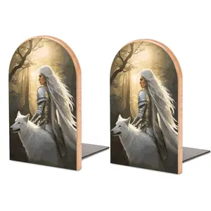 Fantasy Queen Wood Bookends, Featuring ACOTAR and Aelin themes