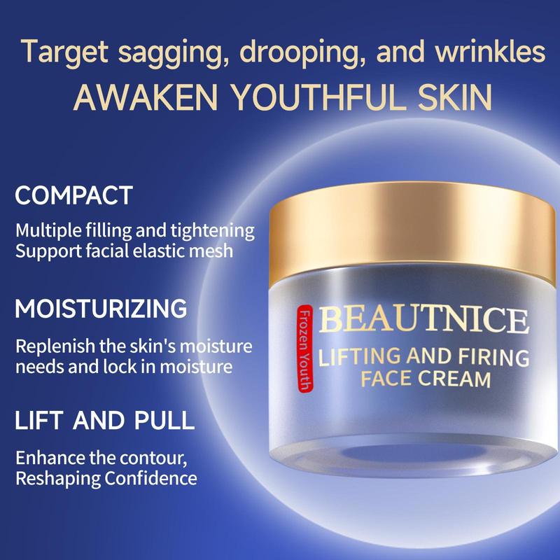 BEAUTNICE Anti-Aging Face Cream Hydrating Lifting Firming Moisturizer with Niacinamide Hyaluronic Acid & Botanicals for Wrinkles Dry Sagging Skin Plant-Powered Formula Intensive Moisturizing Milk