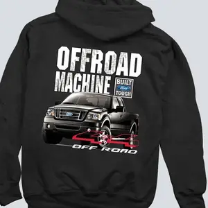 Red Ford F-150 Off Road Hoodie for Men, Built Tough Pickup Truck Hoodie, Offroad Machine Pullover, Durable Ford Fan Apparel Gift