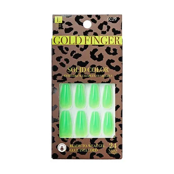Gold Finger Solid Color Nails