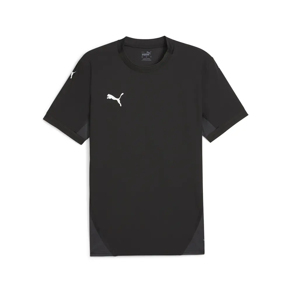 PUMA Mens Teamfinal Crew Neck Short Sleeve Replica Jersey Casual - Black PUMA Mens Teamfinal Crew Neck Short Sleeve Replica Jersey Casual - Black