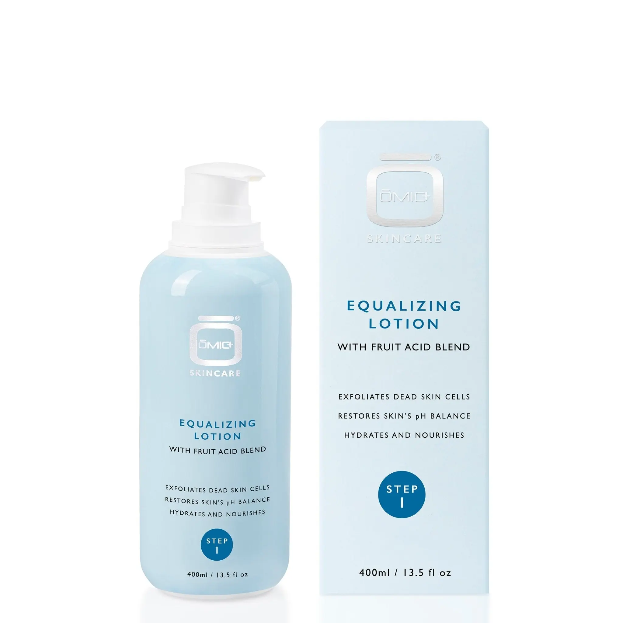 Omic+ Equalizing Lotion - Fast-Acting Exfoliating Moisturizer for Sensitive Skin, Daily Use, Dead Skin Removal, Smoother Texture, Balances pH, Radiant Complexion, 400ml