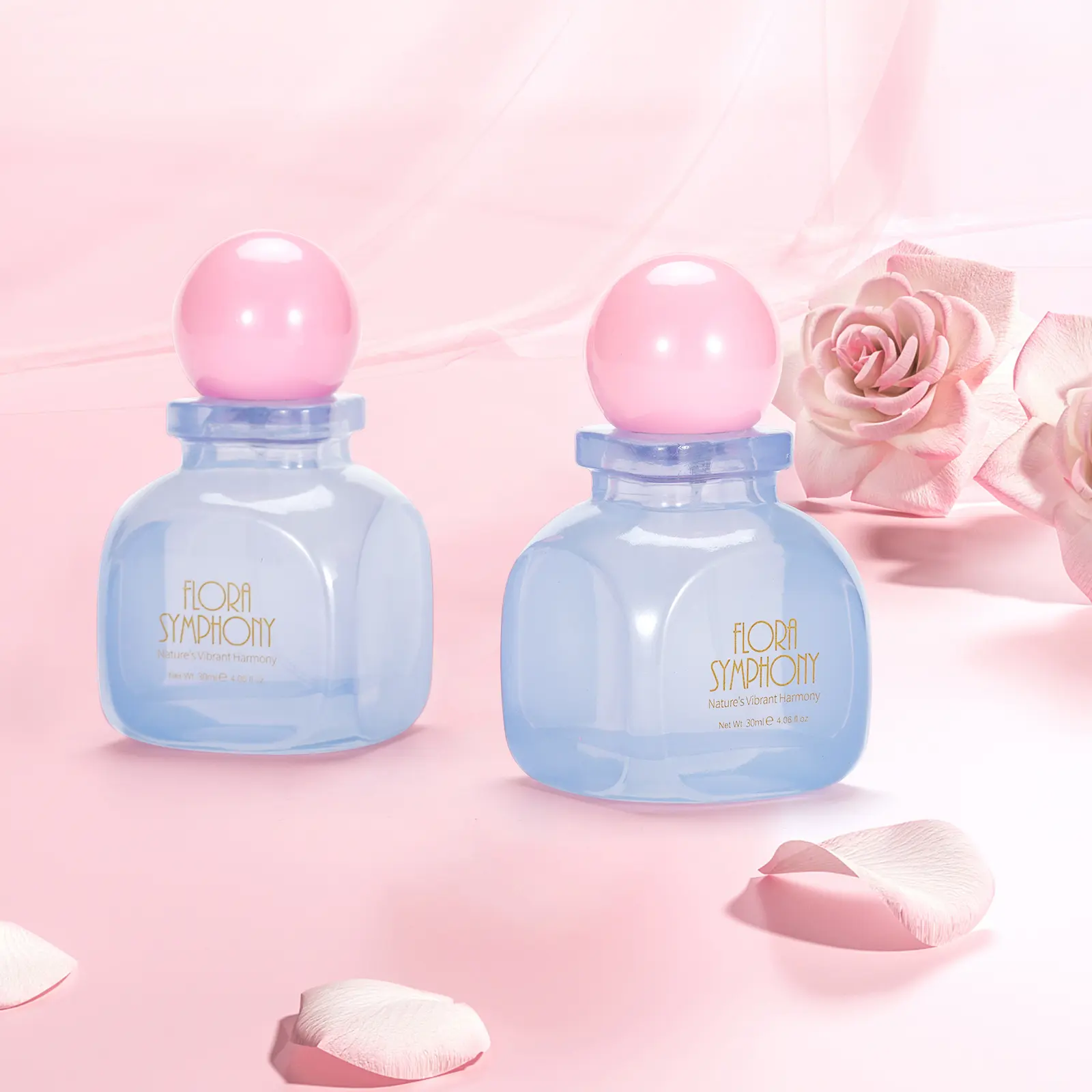 Unifull Candy Perfume SET - Elegant Fragrance in Clear Glass Bottle with Simple Design 1.01oz *2