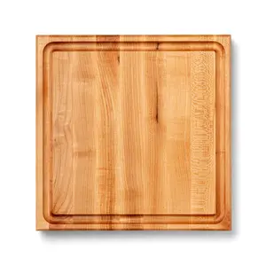 John Boos Square Maple Wood Cutting Board with Juice Groove, 15" x 15" x 1.5"