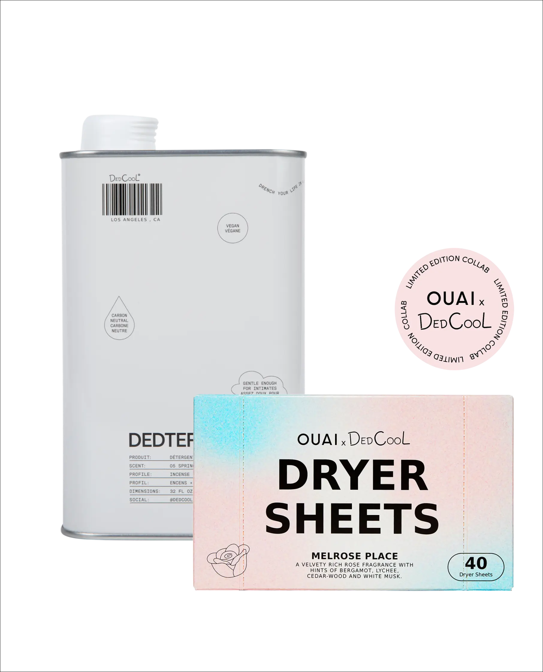 DedCool Spring Laundry Duo - Dedtergent Liquid Laundry Detergent in 05 Spring & Dryer Sheets in Melrose Place