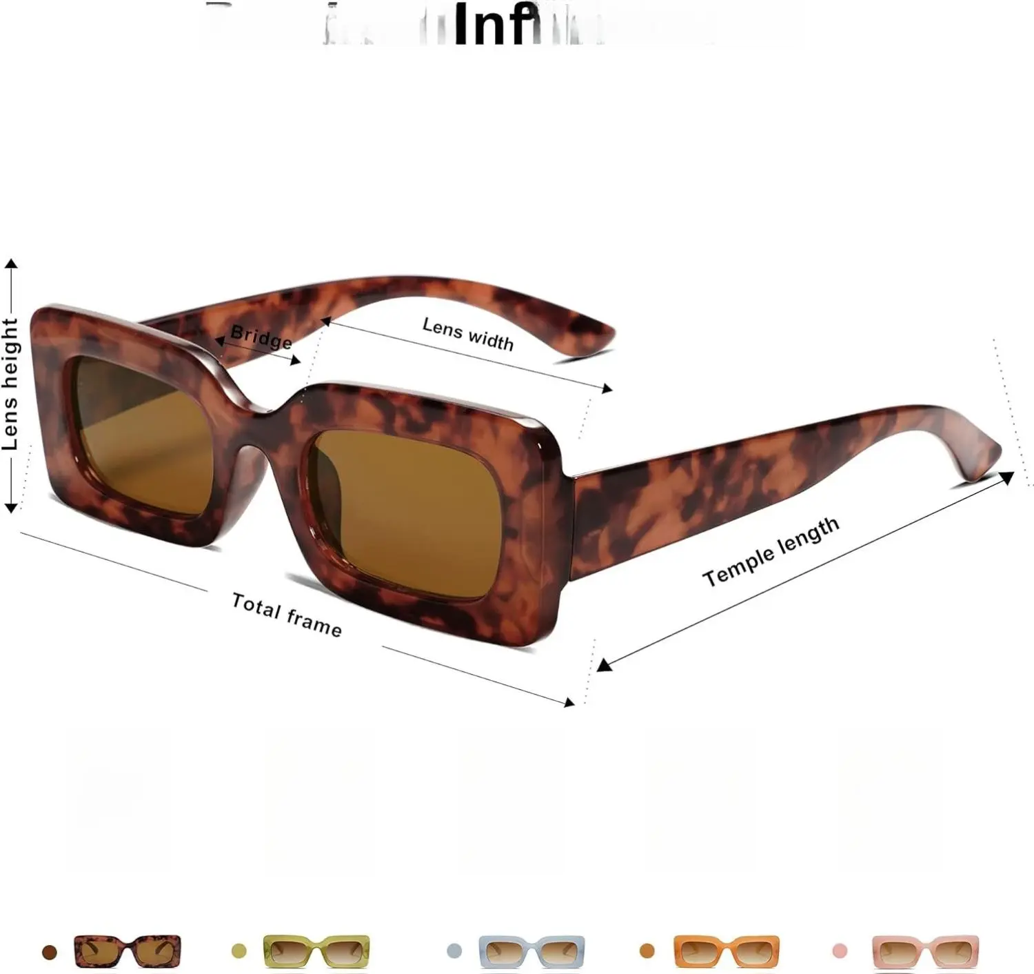 Retro Rectangle Sunglasses UV400 Protective Chunky Frame Trendy Square Unisex Amazon.com: TruFabV Vintage Rectangle Sunglasses for Men  main image 2