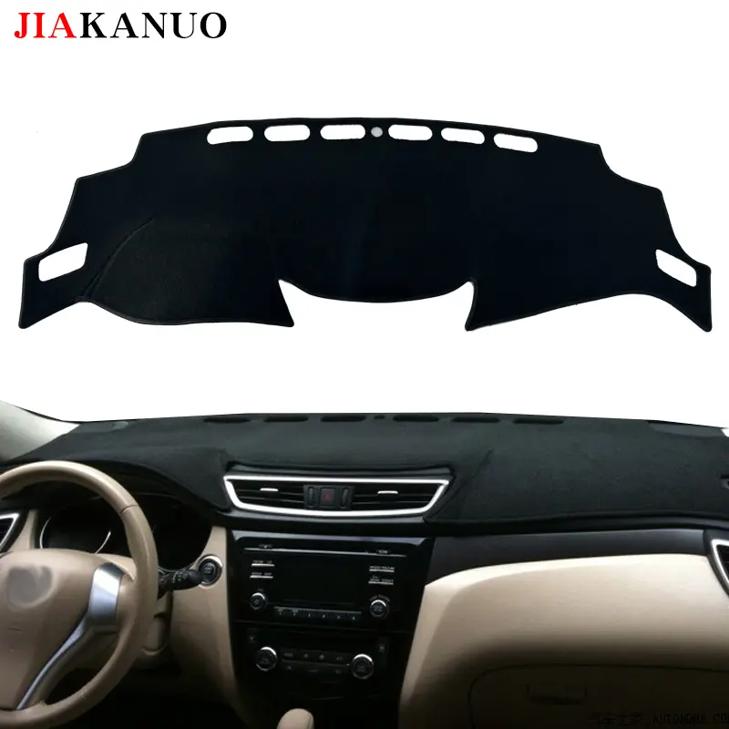 JIAKANUO Instrument panel cover  Mat Fit for Nissan Rogue (2014-2020),Dashboard Pad Carpe,Automotive workbench mat Sunscreen, heat insulation, anti glare, reflective protection dashboard,All black dashboard protective pad