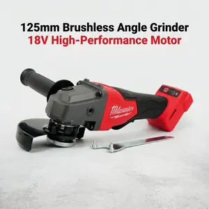 Milwaukee 125mm Brushless Angle Grinder for Metal Cutting and Grinding Cordless Tool wireless diy powertools